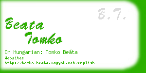 beata tomko business card